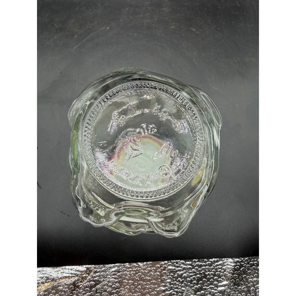 Vintage‎ Kraft Grape Jelly Dinosaur Jar Triceratops 32oz Glass Pink Lid 1980s